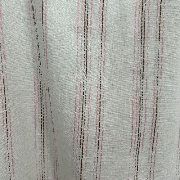 Ellison Sundress Women M Ivory Multi Stripe Ruffle Linen Pockets Casual Comfy - Picture 11 of 16